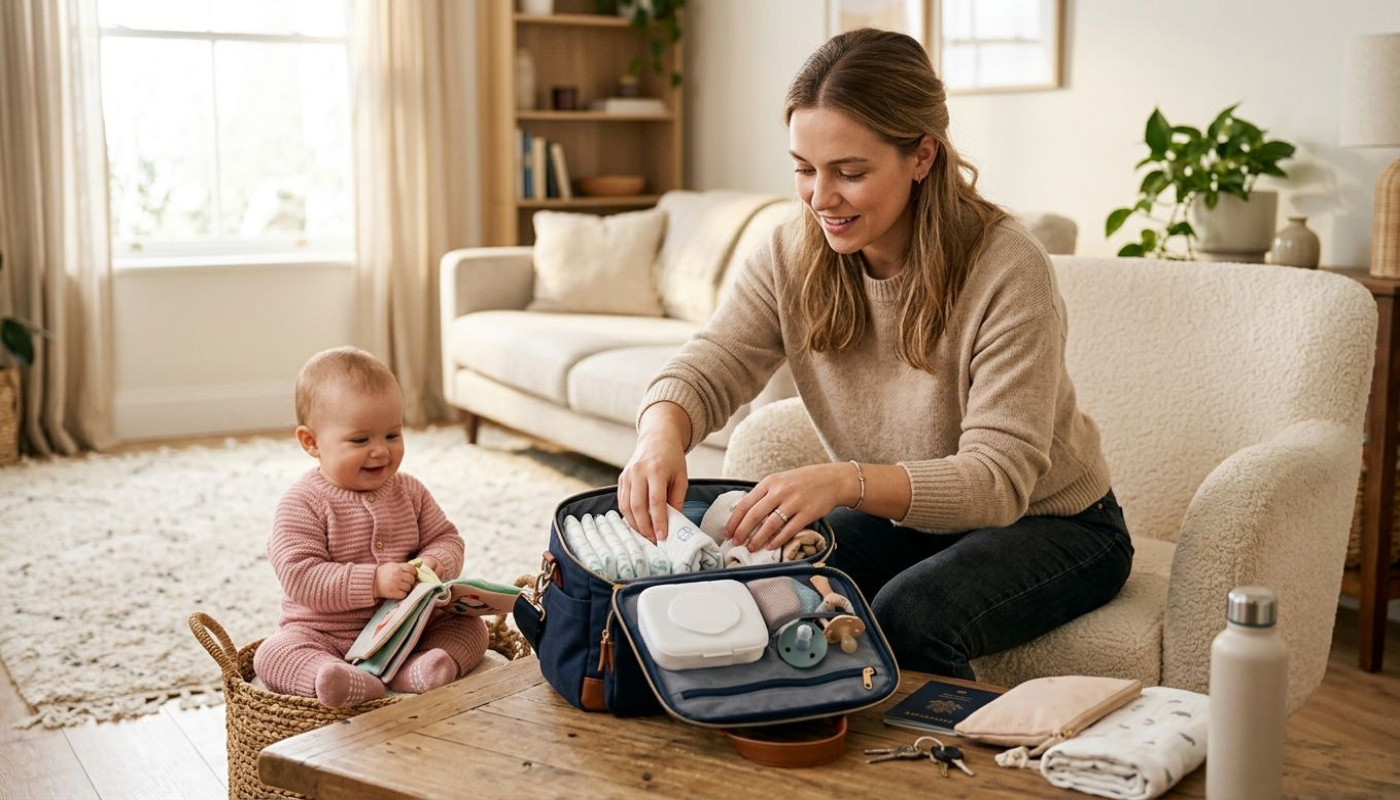 S’organiser pour voyager avec bébé sans multiplier les sacs : mission impossible ?